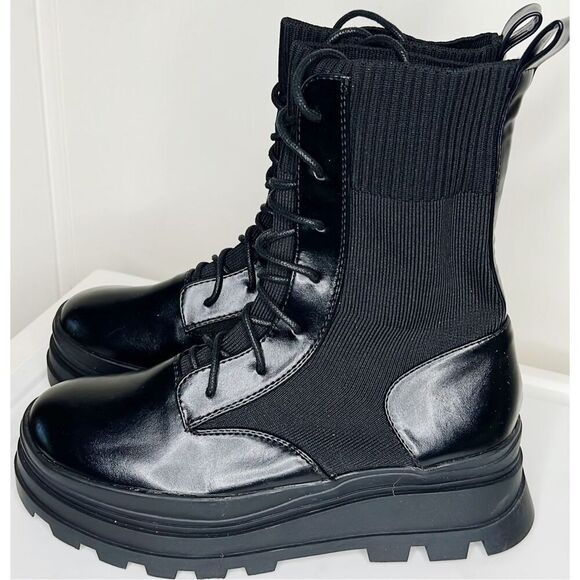 Lemonade Princess Polly Muscle Combat Boots Black Nwot Size 8 - Picture 5 of 9